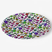 Fun Bright Colorful Modern Party Pattern Papieren Bordje (Gekanteld)