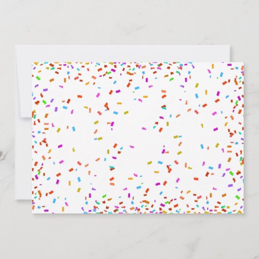 Fun Bright Confetti Balloons Foto 1e verjaardag Kaart (Achterkant)