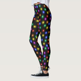 Fun Bright Festive kerstlampje Illustratie Leggings