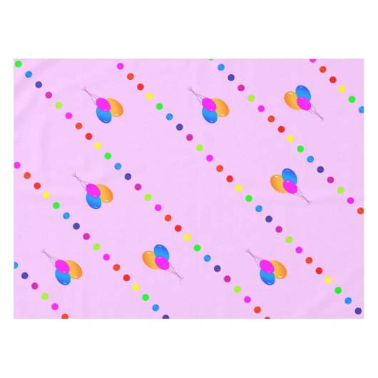 Fun Bright gekleurde ballon op PINK Tafelkleed (Voorkant (Horizontaal))