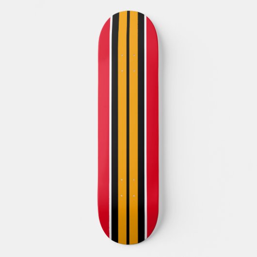 Fun Bright Golden Yellow Red Black races Persoonlijk Skateboard (Voorkant)