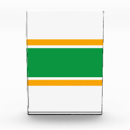 Fun Bright Groen Geel Witte Horizontale Stripes Fotoblokken