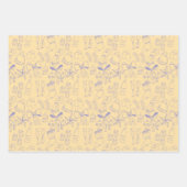 Fun Bright Hand Drawn Paarse Blauwgroen Perzik Xma Inpakpapier Vel (Voorkant)