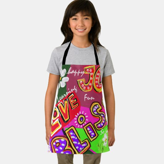 Fun, Bright, Happy Delight Typografen Schort (Insitu)