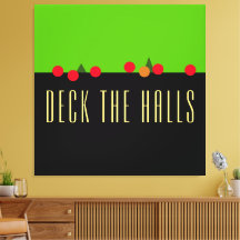 Fun Bright Limoen Black DECK DE HALLS Mantel-tekst