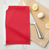 Fun Bright Red Royal Blue Block White Band Theedoek (Quarter Fold)