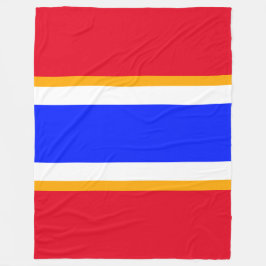 Fun Bright Red White Blue Yellow Racing Stripes Fleece Deken