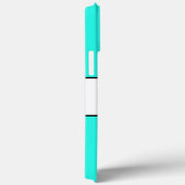 Fun Bright Retro Aqua Mint White Stripes Swim Text Case-Mate iPhone Case (Achterkant / Rechts)