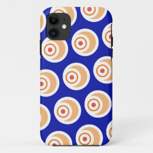Fun Bright Royal Blue Oranje Abstract 3-D-spoelen Case-Mate iPhone Case