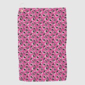Fun Bright Roze Camo/Animal Print Golfhanddoek (Voorkant)
