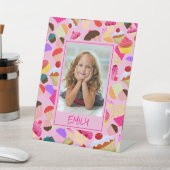 Fun Bright Roze Cupcake - Aangepaste foto Reclamebord Met Voetstuk (Insitu)