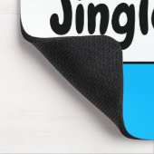 Fun Bright Sky Blue White Kerstmis Jingle Bells Muismat (Hoek)