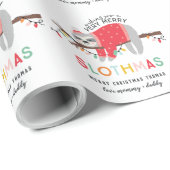 Fun bright Sloth kerstmis Cadeaupapier (Rol Hoek)