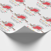 Fun bright Sloth kerstmis Cadeaupapier (Hoek)