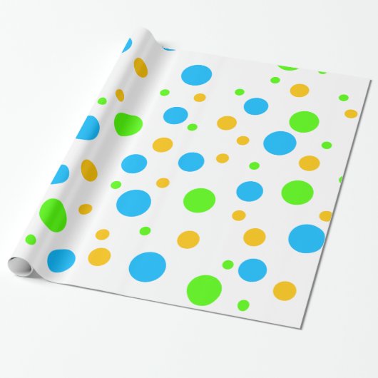 Fun Bright Stippen Cadeaupapier (Uitgerold)