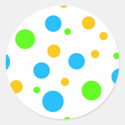 Fun Bright Stippen Ronde Sticker (Voorkant)