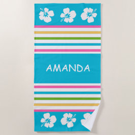 Fun Bright Striped Nautical Beach Towel Strandlaken