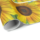 Fun Bright Sunflower Wrapping Paper Cadeaupapier (Rol Hoek)