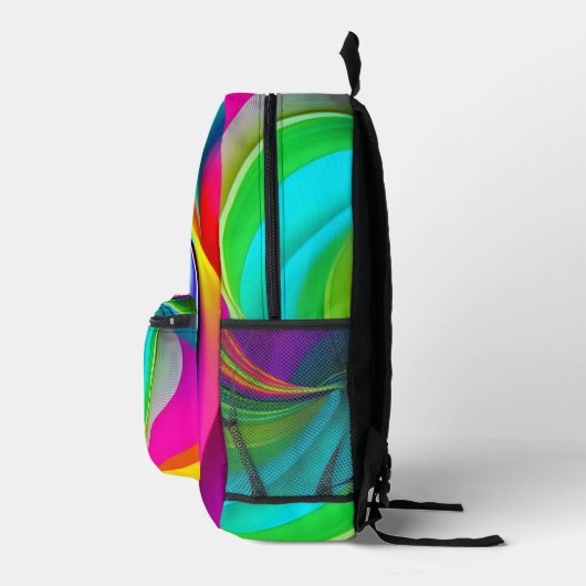 Fun Bright Swirls Bedrukte Rugzak (Rechts)