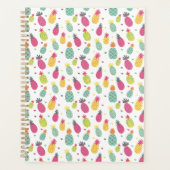 Fun Bright Tropisch anananassepatroon Planner (Voorkant)