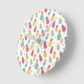 Fun Bright Tropische ananas Ronde Klok (Hoek)