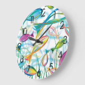 Fun Bright Tropische viszwemmen Grote Klok (Hoek)