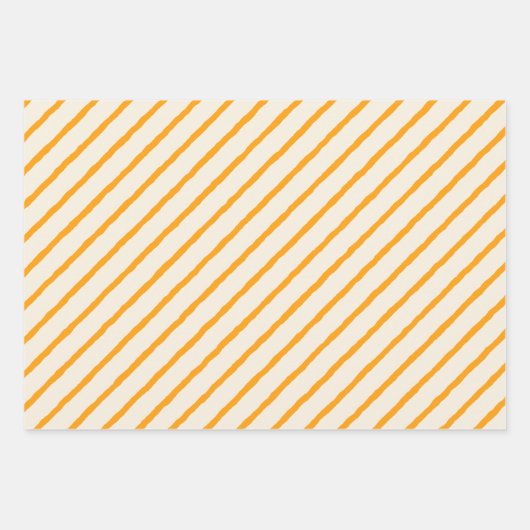 Fun & Bright Yellow & Cream Squiggly Lines Inpakpapier Vel