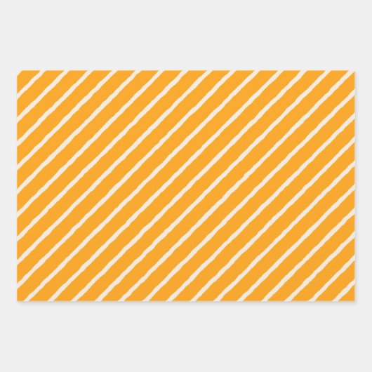 Fun & Bright Yellow & Cream Squiggly Lines Inpakpapier Vel (Voorkant)