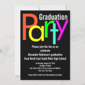 Fun Brights Graduation Party Invitation Kaart (Voorkant)