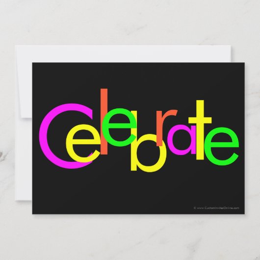 Fun Brights Graduation Party Invitation Kaart (Achterkant)