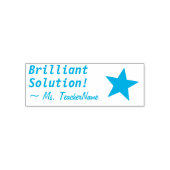 Fun "briljante oplossing!" Educator Rubber Stamp Zelfinktende Stempel (Design)
