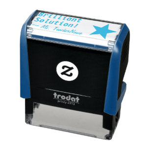 Fun "briljante oplossing!" Educator Rubber Stamp Zelfinktende Stempel