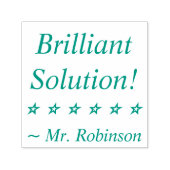 Fun "briljante oplossing!" Rubberstempel Zelfinktende Stempel (Design)