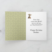 Fun Brother Birthday Over the Hill, Old Goat Humor Kaart (Binnen)