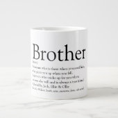 Fun Brother Definition Quote Black en White Grote Koffiekop (Voorkant)
