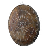 Fun Brown Knotty Rustic Wood: kijk achtergrond Dartbord (Voorkant Rechts)