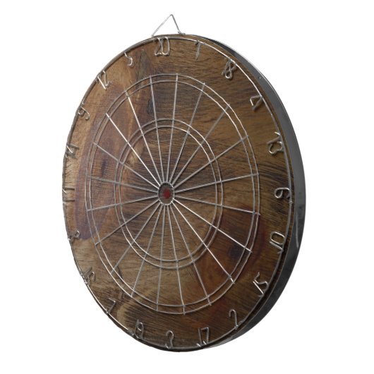 Fun Brown Knotty Rustic Wood: kijk achtergrond Dartbord (Voorkant Rechts)