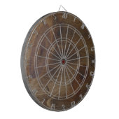 Fun Brown Knotty Rustic Wood: kijk achtergrond Dartbord (Voorkant Links)