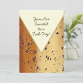 Fun Brown Trout Pattern Modern Fish Fry Kaart (Staand voorkant)