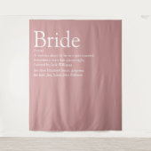 Fun Bruid Definitie Bruiloft Feest Foto  Wandkleed (Voorkant)