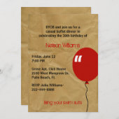 Fun bruin gekreukeld papier uitnodiging van vrijda (Voorkant / Achterkant)