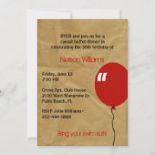 Fun bruin gekreukeld papier uitnodiging van vrijda (Voorkant)