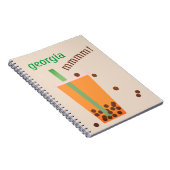 Fun Bubble Tea/Boba Tea Custom Name Notitieboek (Rechterzijde)