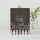 Fun Bubely Celebrations Bachelorette Party Invite Kaart (Staand voorkant)