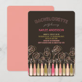 Fun Bubely Celebrations Bachelorette Party Invite Kaart (Voorkant / Achterkant)