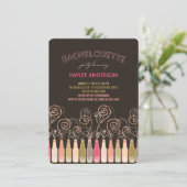 Fun Bubely Celebrations Bachelorette Party Invite Kaart (Staand voorkant)