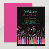 Fun Bubely Celebrations Bachelorette Party Invite Kaart (Voorkant / Achterkant)