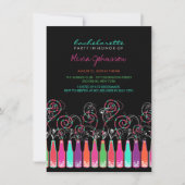 Fun Bubely Celebrations Bachelorette Party Invite Kaart (Voorkant)