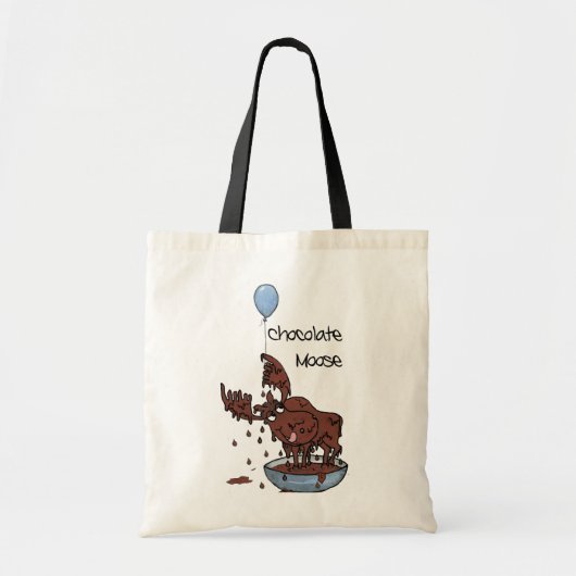 Fun Budget Canvas tas, Chocolate Moose Tote Bag (Voorkant)