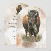 Fun Buffalo Bison Wildlife Animal Park Birthday Kaart (Voorkant / Achterkant)